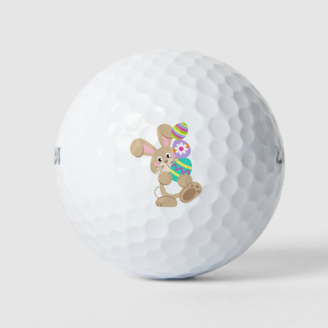 Osterhasen, der Eier transportiert Golfball (Vorderseite)