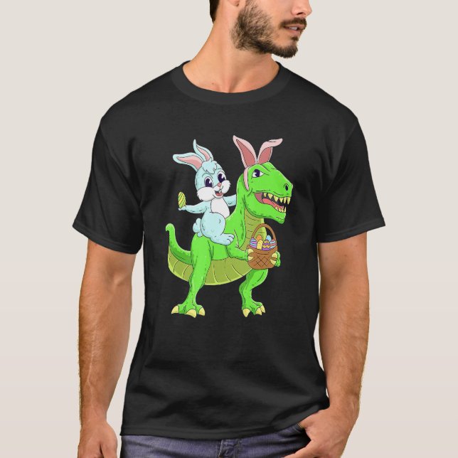 Osterhasen Dinosaurier T Rex Ostereier Kosten T-Shirt (Vorderseite)