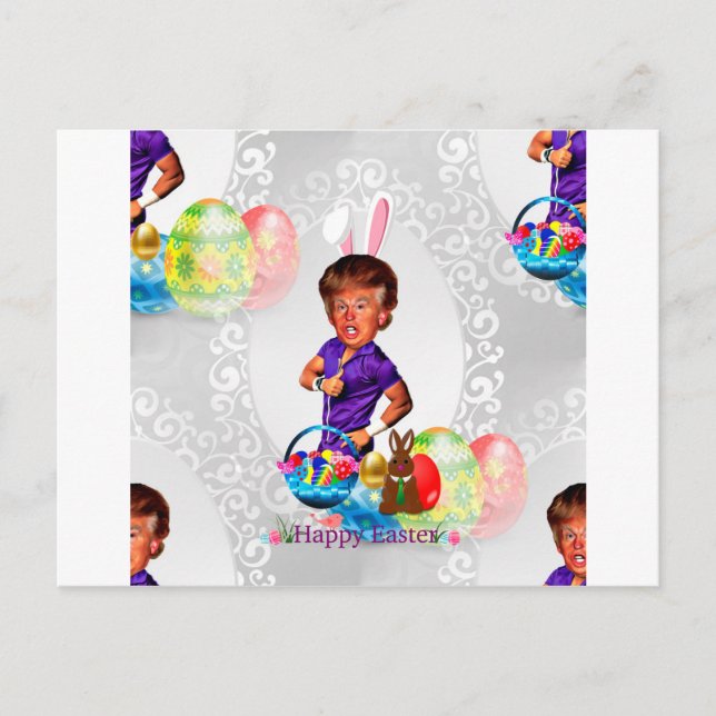 Osterhasen-Donald-Trump Feiertagspostkarte (Vorderseite)