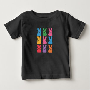 Osterhasen-Eier Kariert Leopard Baby T-shirt