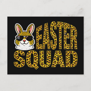 Osterhasen-Eier-Karo-Leoparden-T-Shirt Postkarte