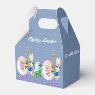 Osterhasen-Eier-Suche Wasserfarben Blumen Kinder Geschenkschachtel