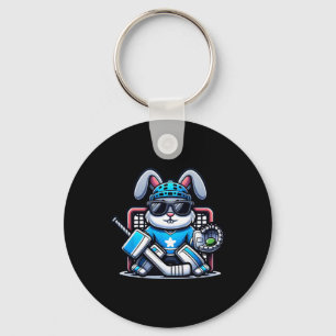 Osterhasen Eishockey Goalie Männer Jungen Kinder T Schlüsselanhänger