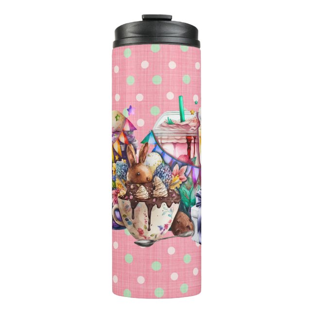 Osterhasen Extravagante Kaffeetrinks Thermosbecher (Vorderseite)