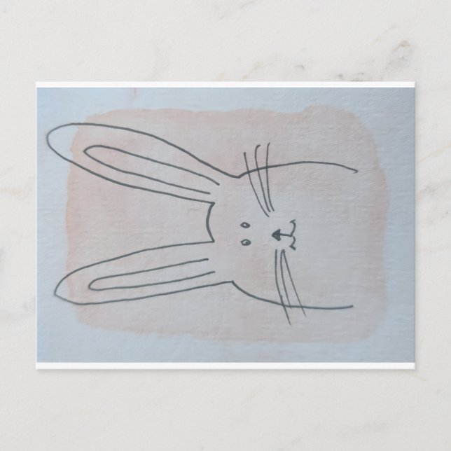 Osterhasen Feiertagspostkarte (Vorderseite)