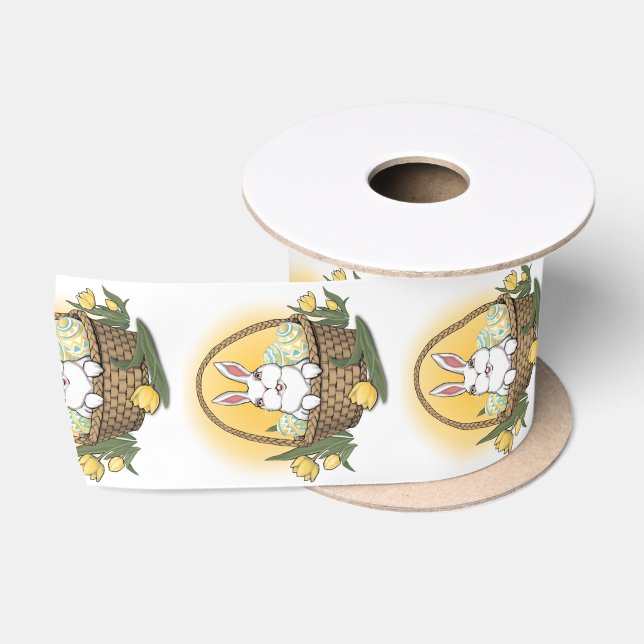 Osterhasen-Flachbandpapier - Maßgeschneidertes Ost Satinband (Spule)