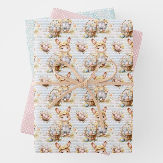 Osterhasen-Geschenkpapier-Kollektion Geschenkpapier Set (Beispiel)