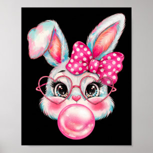 Osterhasen-Gesicht Mädchen Coquette Ostern Kinder  Poster