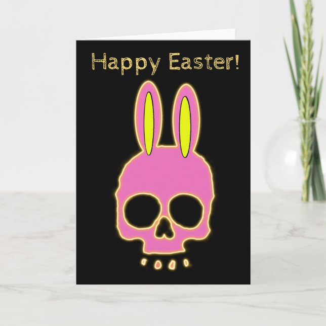 Osterhasen glückliche Ostern Feiertagskarte (Vorderseite)