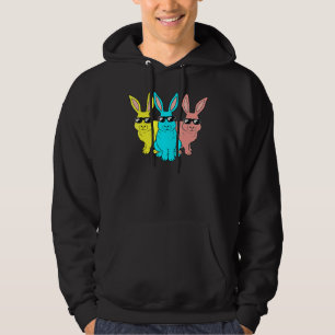 Osterhasen Hip Hop Trio Bunnies Boys Girls Kinder Hoodie