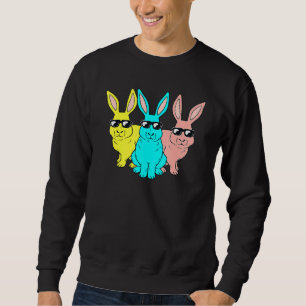 Osterhasen Hip Hop Trio Bunnies Funny Boys Girls Sweatshirt