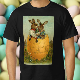 Osterhasen in einem goldenen Ei, vintage viktorian T-Shirt