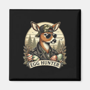 Osterhasen-Jäger-Hirsch-Bock-Rückwärts-Mütze-Hirsc Magnet