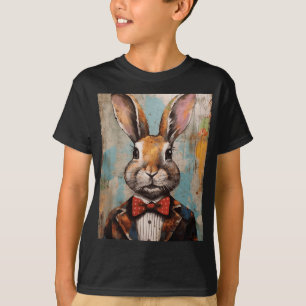Osterhasen Kaninchen Krawatte Happy Osterjunge Kin T-Shirt