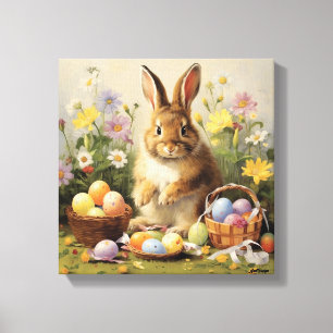 Osterhasen-Kaninchen-Kunst Leinwanddruck