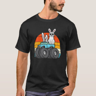 Osterhasen-Kaninchen-Monster Trucks Retro Boys Kin T-Shirt