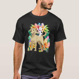 Osterhasen-Kaninchen reitender Labrador Retriever  T-Shirt