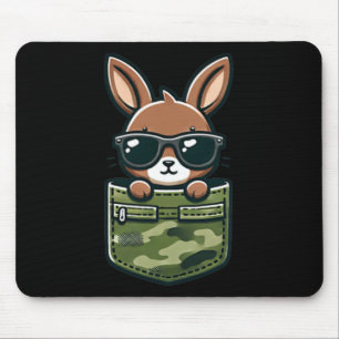 Osterhasen Kaninchen Sungles Pocket T-Shirt Jungen Mousepad