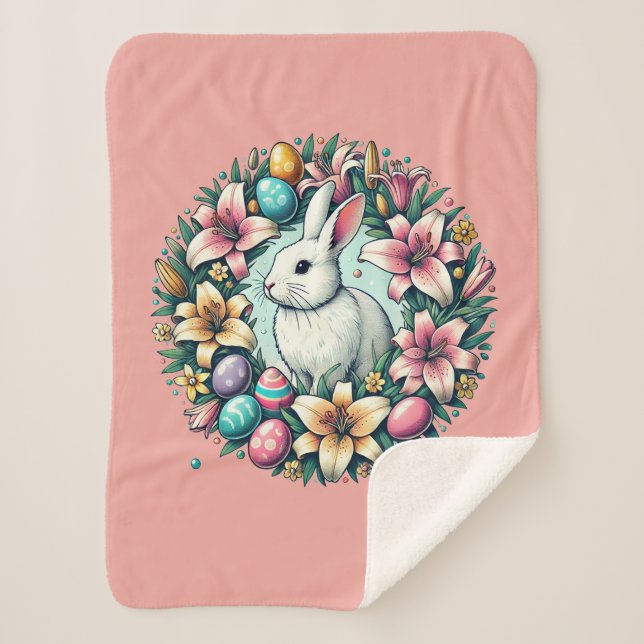 Osterhasen-Kanincheneier Sherpadecke (Vorderseite)