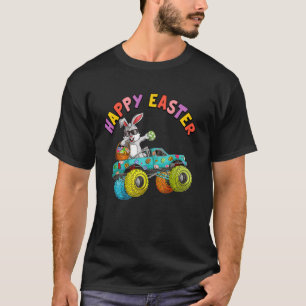 Osterhasen-Kinder fahren mit Monstertruck auf Eier T-Shirt