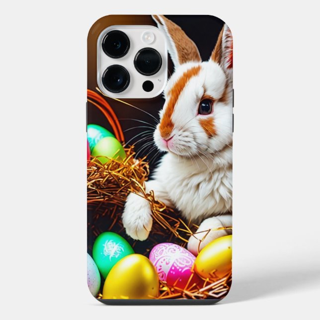 Osterhasen-Korb & Eier iPhone 14 Pro Max Hülle (Rückseite)
