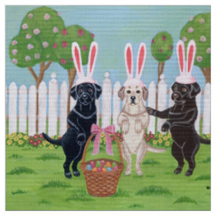 Osterhasen Labradors!! Stoff