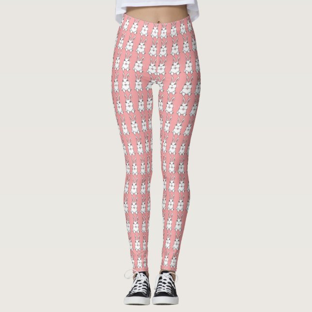 Osterhasen Leggings Pink Oster Legende Ameisen (Vorderseite)