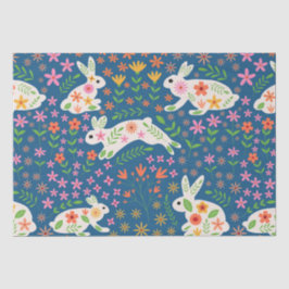 Osterhasen mit Whimsischer Blume Seidenpapier