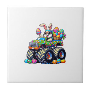 Osterhasen Monster Truck Eier Cooler Kaninchen T- Fliese