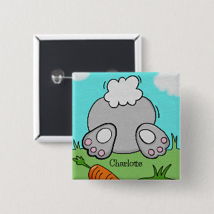 Osterhasen Niedliches Kaninchen Personalisiert Button