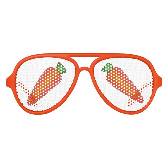 Osterhasen Orange Karotten Veggie Gemüse Sonnenbrille (Vorderseite)