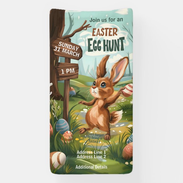 Osterhasen - Ostereierjagd Banner (Vertikal)