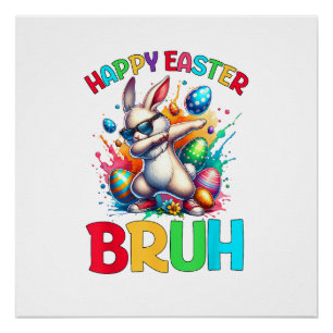 Osterhasen-Ostern-Eier-Teenager-Jungen-Kinder Oste Poster