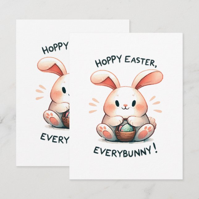 Osterhasen Ostern, Jedermann! RSVP Karte (Vorne/Hinten)
