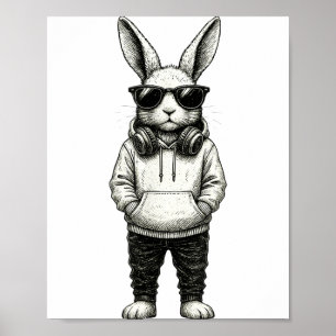 Osterhasen-Ostersonnenbrille Ostertag Hase Männer  Poster