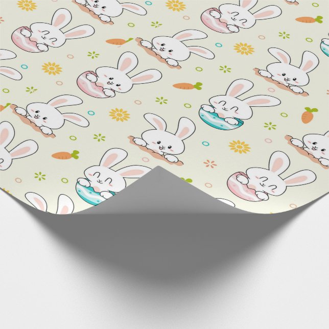 Osterhasen-Osterwackelpapier Geschenkpapier (Ecke)