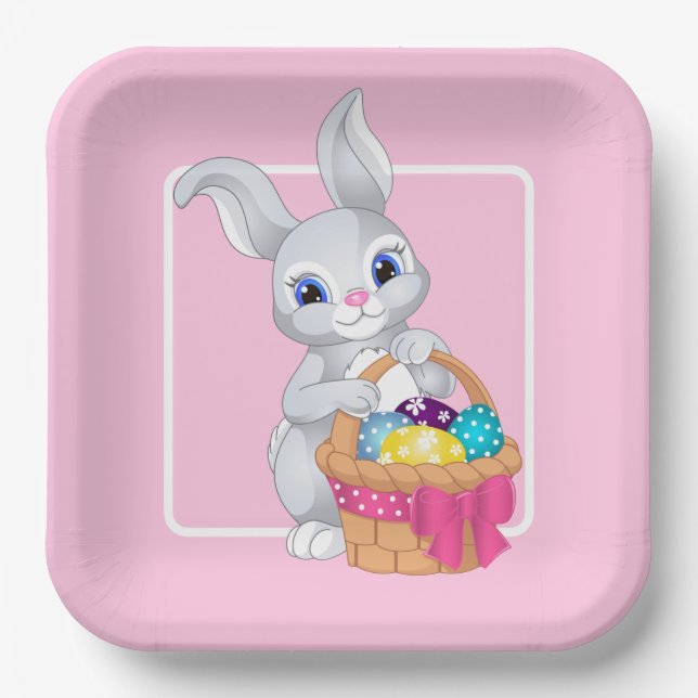 Osterhasen Party mit mehreren Größen Pappteller (Vorderseite)