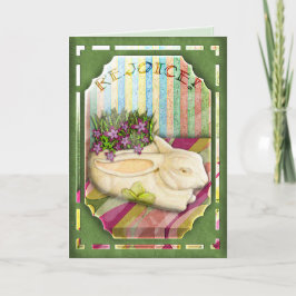 Osterhasen-Pflanzer im grünen Feiertagskarte