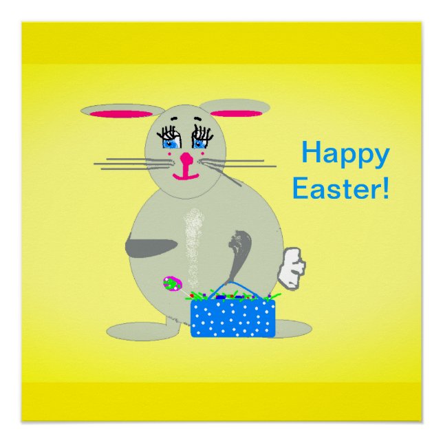 Osterhasen-Poster Poster (Vorderseite)