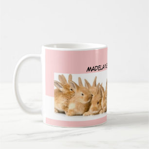 Osterhasen-Rosa personalisiert Kaffeetasse