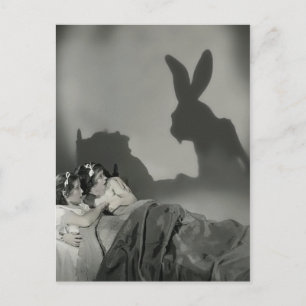 Osterhasen Schatten Postkarte
