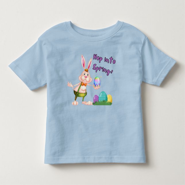 Osterhasen und bunte Eier Kleinkind T-shirt (Vorderseite)