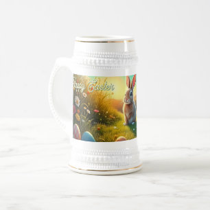 Osterhasen und farbenfrohe Eier im Frühjahrsmagie Bierglas