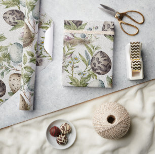 Osterhasen Vintage nostalgisches Muster No9 Geschenkpapier