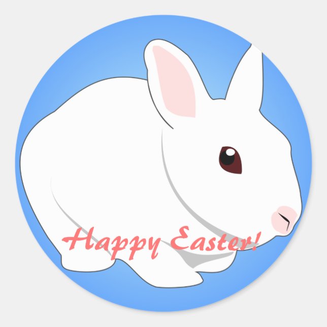 Osterhasensticker Runder Aufkleber (Vorderseite)