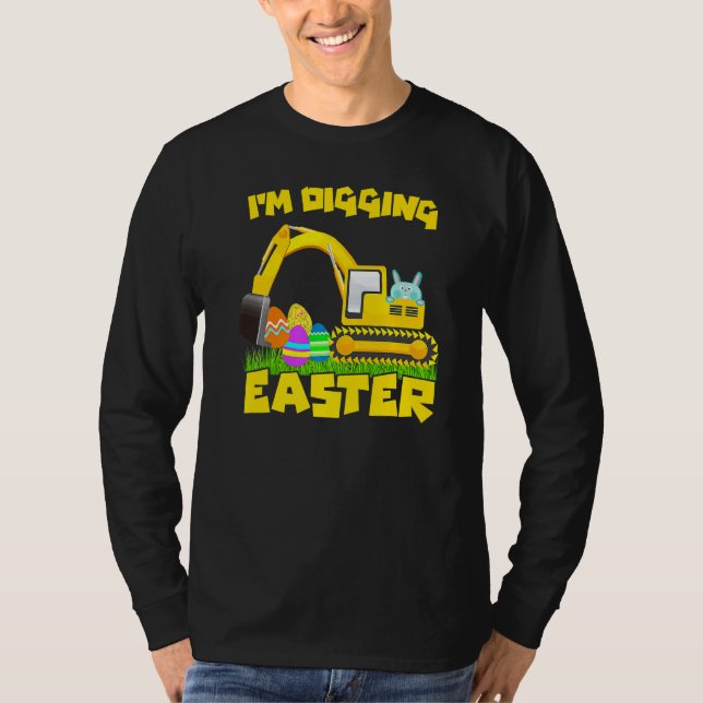 Osterhaser Eizellen Grabtrappe Bagger Kinder B T-Shirt (Vorderseite)