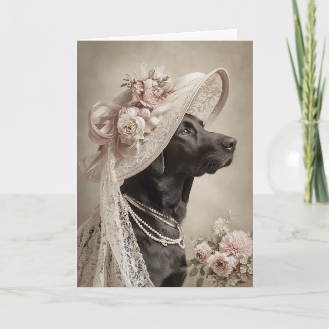 Osterhaube Black Lab Karte (Vorderseite)