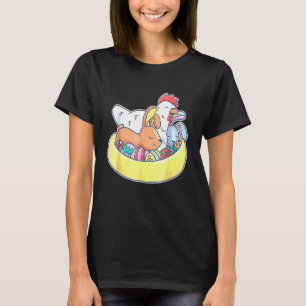 Osterhuhn Häschen Ohren Eier Korb Bauernhof Tier T-Shirt