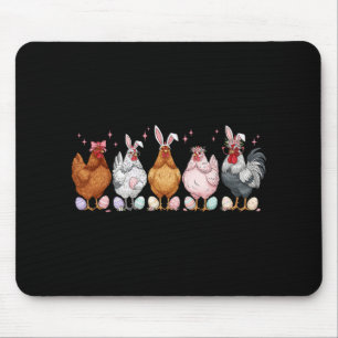 Osterhuhn Hasen Ohren Hahn Geflügelfarm B Mousepad