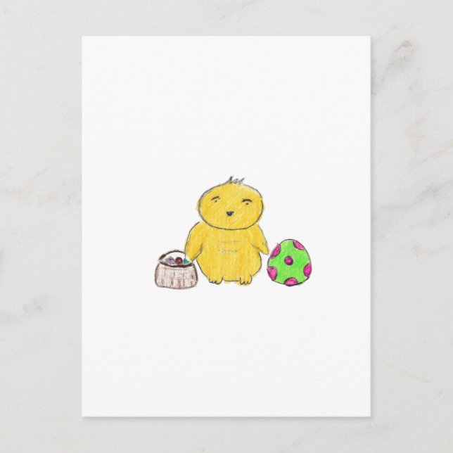 Osterhühnchen Postkarte (Vorderseite)